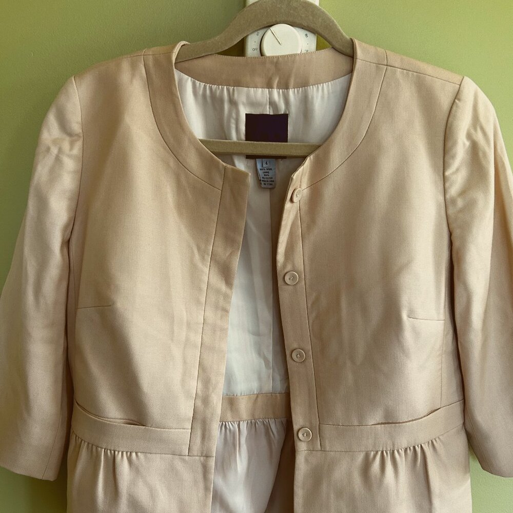 JCrew Beige Wool Jacket Blazer Sz 4